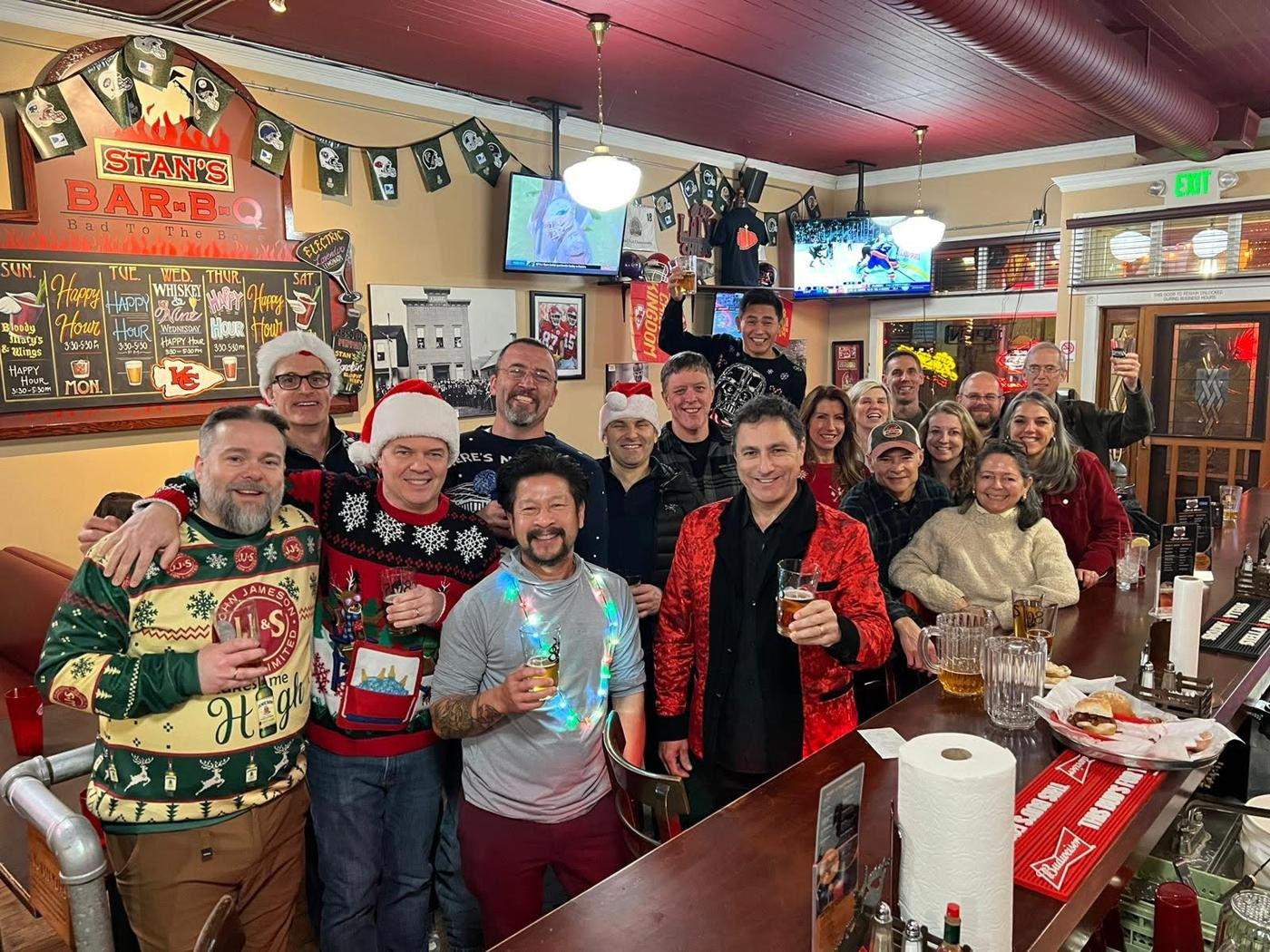 The Pub Crawl for the Cause crowd at Stan's Bar-B-Q